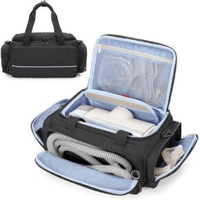 CURMIO CPAP Travel Bag Compatible with ResMed AirSense 11, AirSense 10, AirSense 10 elite, AirStart 10, Portable Carrying Case Compatible with Philips Dreamstation, 3B Medical Luna G3, XT Fit, Black