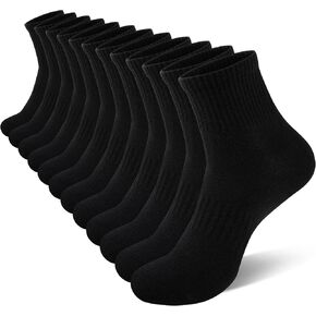 Eallco Mens Socks Socks Cotton Quarter Thin Thin Couls High Mini Crew Socks for Men 6 Pairs