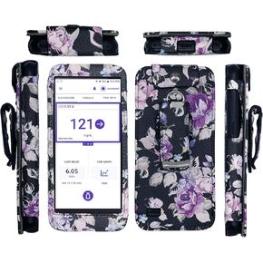 Designed Fitted Leather Case with Belt Clip for Omnipod 5 Receiver (Continuous Glucose Monitoring) (FL2/WHITE)