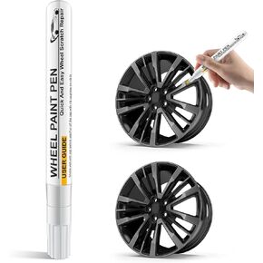 Matte Black Rim Touch Up Paint,Wheel Touch Up Kit Wheel Paint Rim Paint Pen Rim Paint For Car Wheel Repair Quick And Easy Repairs for Curb Rash, Scuff And Scratch,Rim Paint For Car Wheel Repair