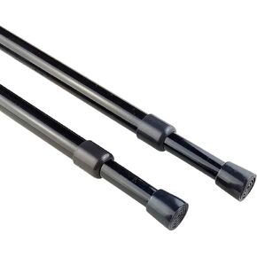 KXLIFE 2 Pack 5/8" Tension Curtain Rod, RV Tension Bars, Cupboard Rods White 10 to 16 Inch