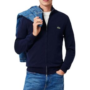 Lacoste Men Long Long Full zip Cotton Jersey Sweater