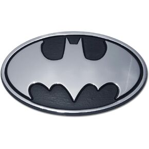 Elektroplate Offically Licensed DC Comics Batman Oval All Metal Emblem for Cars, Trucks, and All Auto | Universal Fit at 3.8" x 2.25" | Weatherproof