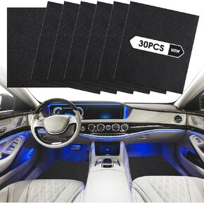 Disposable Floor Mats for Cars, Car Floor Mats 30Pcs, Black Automotive Floor Mats Waterproof Car Foot Pads, Mats for Car Detailing, Universal Fit Protective Front Rear Floor Mat for Cars (20"x16")