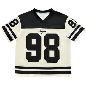 Soly Hux Boy's Number Graphic Jersey Shirt Striped v Deck Short Summer Tops Summer