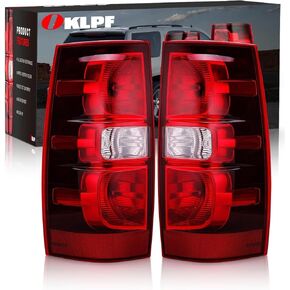 OKLPF Rear Brake Tail Lights Compatible With 2007-2014 Chevy Suburban,Tahoe 1500 2500 Replace GM2800196 GM2801196,Red taillights Assembly,Includes Bulbs and Harness,Driver and Passenger Side