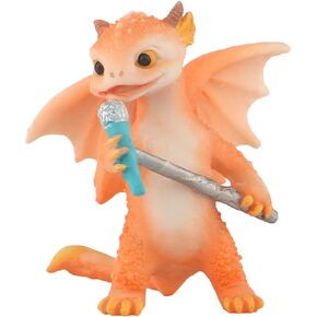 Dragon تمثال تمثال بتصميم ملحقات سطح المكتب (Dragon Reading on a Stone)