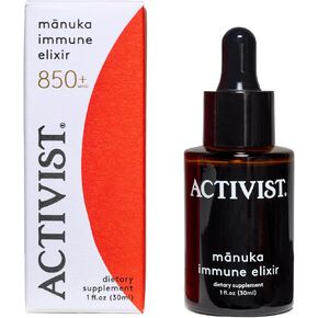 ACTIVIST Manuka Immune Elixir | Raw Mānuka Honey 850+MGO, Elderberry, Deionized Water | Dietary Supplement (30 mL | 1 fl oz)