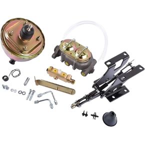 8" Dual Zinc Brake Booster + Master Disc Drum Kit Replacement for Chevy GMC Truck 1967-1972