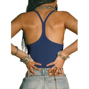 Women Workout Tops Racerback Tank Tops Basic Cute Summer 2025 Camisole Crew Neck Going Out Slim Fit Shirts