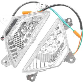 Motorcycle Front LED Turn Signal Light Lamp fits for KAWASAKI NINJA250 NINJA300 2013-2016, NINJA 400 2018-2021, NINJA 650 2018-2022, NINJA 1000 2017-2021, ZX-6R 2013-2021 (Clear)