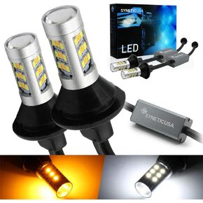 Syneticusa 7443 Error Free Canbus Ready Dual Color Switchback LED Turn Signal Light Bulbs DRL Parking Lamp No Hyper Flash All in One