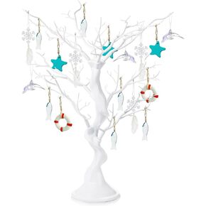 Ornament Tree Display Stand, 23 Inch White Manzanita Wedding Centerpiece, Decorative Christmas Artificial Tree Branch, Tabletop Artificial Tree for Christmas Birthday Party Home Decor