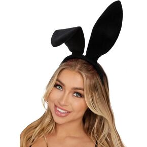 Velvet Black Bunny Ears Headband for Party Favors Halloween Cute White Rabbit Ear Hair Bands Holiday Birthday Decoration
