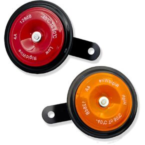128dB 12V Universal Disc horn Compatible With SUVs, ATVs, Motorcycle, Off-Road Vehicle, Business Vehicle, Trucks, Boats High Low Electric Horn