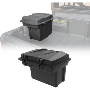 Removable Cargo Storage Box for Can Am Defender 16-25 /Commander 21-25, Double Layer Rear Bed Trunk Storage Bin Container with Lid for Can Am Defender HD5 HD8 HD10 Max/Commander Accessories