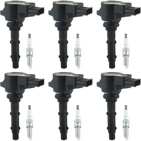 AUTOKAY Ignition Coil UF535 & Iridium Spark Plug 95983 for Mercedes-Benz C230 C280 C300 C350 CLK350 E350 GLK350 ML350 ML450 R350 S400 SLK280 SLK300 SLK350 for Dodge Sprinter 6 Pack