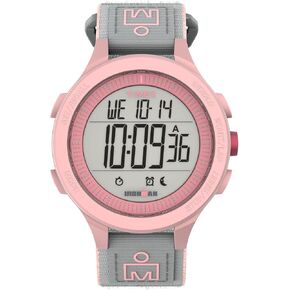 Timex Women's Ironman 42mm FastWrap Watch - Gray Strap Digital Dial Pink Case