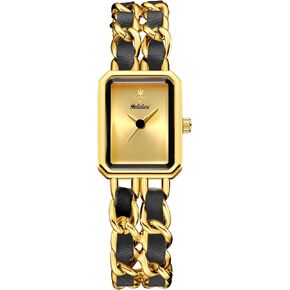 Gosasa Women's Watch Watch Chain Brid Band Fashion Square Bracelet Watches for Women Retro Minimalist Quartz Waterproof Ladies Watch