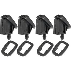 Acropix الزجاج الأمامي فوهة الفوهة الزجاجية البخاخ فوهة فوهة Ford Focus MK2 2004-2011 NO.BM5117666AB - حزمة 4 أسود