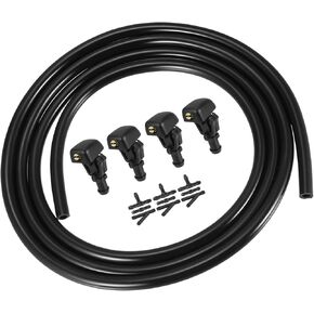 4pcs Front Windshield Wiper Nozzles for Nissan Titan for Infiniti QX56 Black Replacement