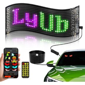 علامة LED LED DIY قابلة للبرمجة عرض LED 7 "X3" لوحة مصفوفة USB 5V ، التحكم في تطبيق Bluetooth ، نص مخصص ورسوم متحركة لافتات لمهرجان الأحداث فندق Store Car Hotel