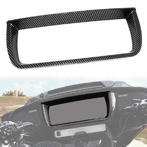 Inner Fairing Trim Dashboards Accent Kit for Street Glide 2024, Carbon Fiber Stereo Speedometer Gauge Trim Self-Adhesive Bezel Cover for Harley Street Glide CVO Street Glide 2024 Accessories