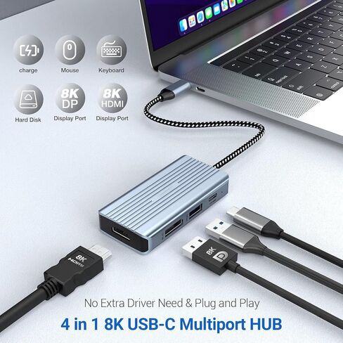 محطة إرساء، محطة إرساء 10 في 1 شاشة مزدوجة مع HDMI 4k، VGA، 3xusb 3.0، Pd 100w، إيثرنت، فتحات SD/TF، ​​صوت/ميكروفون، محول USB للكمبيوتر المحمول in Saudi Arabia