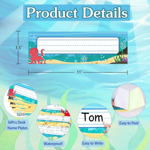 36 قطعة من لوحات الأسماء الأبجدية للمكاتب والفصول الدراسية لوحات أسماء مخطوطة متعددة الأغراض للمكاتب وعلامات أسماء الطلاب وملصقات للمكتب ورياض الأطفال والمدرسة الابتدائية والعودة إلى المدرسة ومستلزمات المعلمين in Kuwait