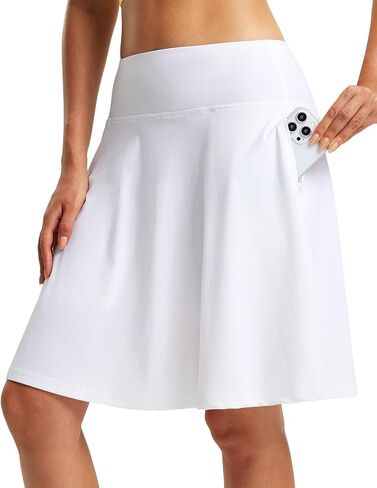 Fitst4 Sports Women 20 '' Swim Swiker Skirt Skort Quick Dry Swimsuit Bikini Bikini مع جيوب in Kuwait