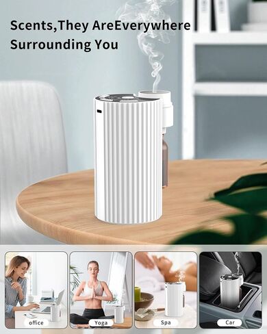 Waterless Diffuser for Essential Oils Smart Tech Waterless Nebulizer Rechargeble Battery Powered Portable for Home Car Office(Upgraded) in Saudi Arabia
