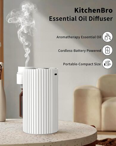Waterless Diffuser for Essential Oils Smart Tech Waterless Nebulizer Rechargeble Battery Powered Portable for Home Car Office(Upgraded) in Saudi Arabia