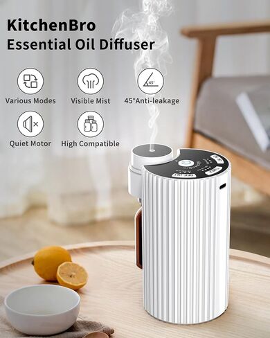 Waterless Diffuser for Essential Oils Smart Tech Waterless Nebulizer Rechargeble Battery Powered Portable for Home Car Office(Upgraded) in Saudi Arabia