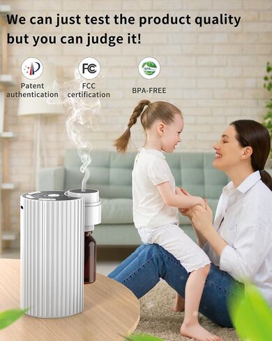Waterless Diffuser for Essential Oils Smart Tech Waterless Nebulizer Rechargeble Battery Powered Portable for Home Car Office(Upgraded) in Saudi Arabia
