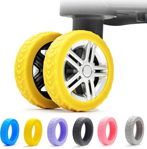 Silicone Luggage Wheel Protectors, Carry-On Suitcase Covers, Anti-Wear & Quiet, Fits 2-2.4" Spinner Wheels, Must-Have Travel Gear（balck） in Saudi Arabia