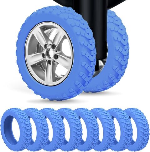 Silicone Luggage Wheel Protectors, Carry-On Suitcase Covers, Anti-Wear & Quiet, Fits 2-2.4" Spinner Wheels, Must-Have Travel Gear（balck） in Saudi Arabia