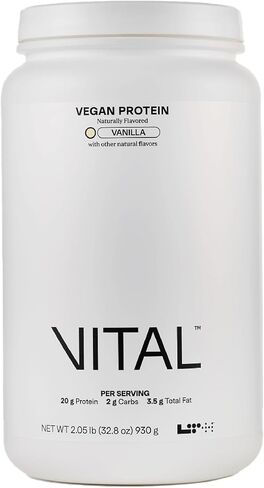 LTH Vital Vegan Protein - Plant-Based Protein Powder - Made from Pea Protein - Supports a Healthy Immune System - Dairy Free & Soy Free - Vanilla, 30 Servings in Kuwait