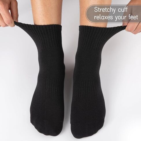 Eallco Mens Socks Socks Cotton Quarter Thin Thin Couls High Mini Crew Socks for Men 6 Pairs in Saudi Arabia