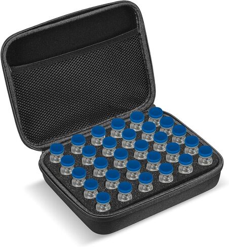 15-Slot Insulin Travel Case,Vial Storage Case with Mesh Pocket for Diabetic Accessories,Compact, Durable Insulin Vial Cooler for Travel and Home Organization,Perfect for 3ml Injection Vials in Kuwait