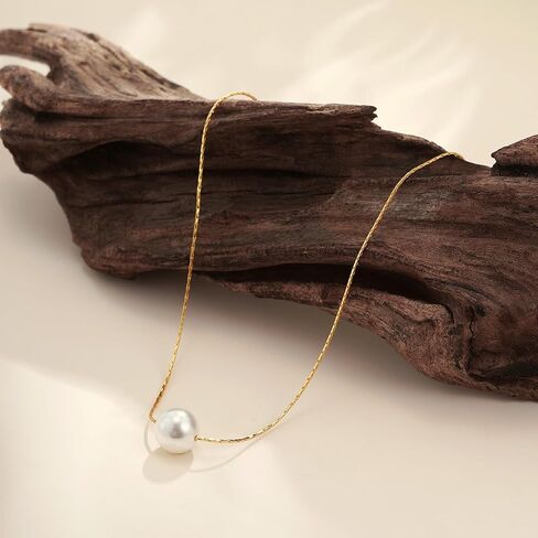 Gold Pearl Necklaces for Women Trendy 14k Gold Plated Dainty Necklace Simple Pearl Drop Single Charm Pendant Necklace Women's Jewelry Best Friend Birthday Gifts Gold Jewelry for Women in Kuwait