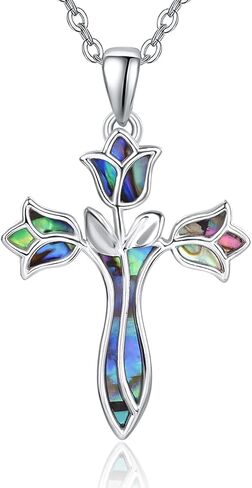 قوارب Dreamboat Cross Netlace for Womens Sterling Silver Cross Cross Pendant Christian Necklace Homports Faith Dentical Jewelry in Kuwait