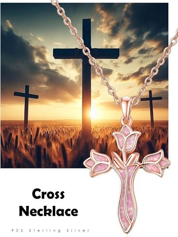 قوارب Dreamboat Cross Netlace for Womens Sterling Silver Cross Cross Pendant Christian Necklace Homports Faith Dentical Jewelry in Kuwait