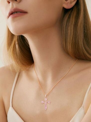 قوارب Dreamboat Cross Netlace for Womens Sterling Silver Cross Cross Pendant Christian Necklace Homports Faith Dentical Jewelry in Kuwait