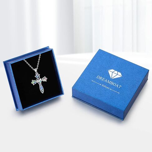 قوارب Dreamboat Cross Netlace for Womens Sterling Silver Cross Cross Pendant Christian Necklace Homports Faith Dentical Jewelry in Kuwait