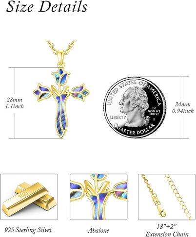 قوارب Dreamboat Cross Netlace for Womens Sterling Silver Cross Cross Pendant Christian Necklace Homports Faith Dentical Jewelry in Kuwait