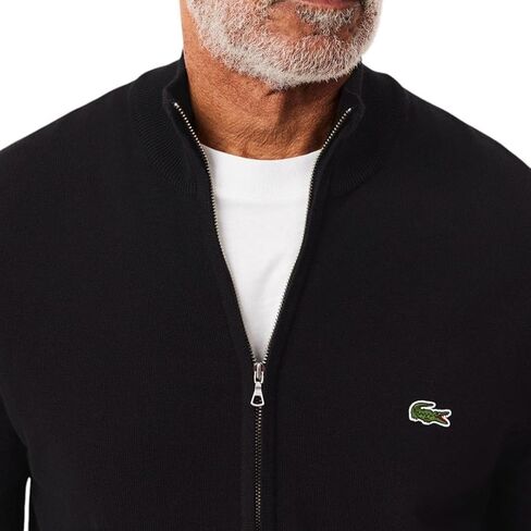 Lacoste Men Long Long Full zip Cotton Jersey Sweater in Kuwait