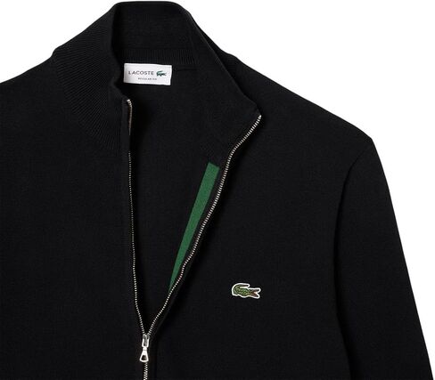 Lacoste Men Long Long Full zip Cotton Jersey Sweater in Kuwait