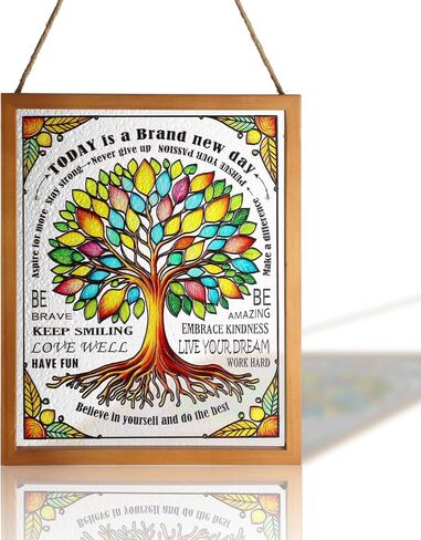 Stained Glass Window Hanging, Colorful Flower Petals Sun Catchers Diamond Glass Panel Hangings Suncatcher Decor for Birthday for Women, Men, Wife, Aunt, and Mom 6.3 in in Saudi Arabia
