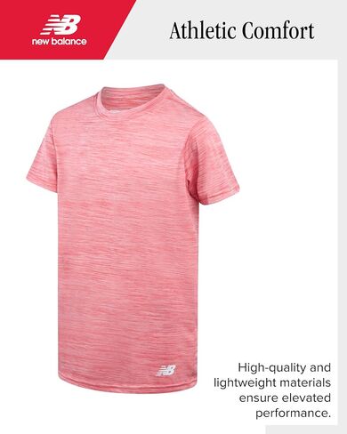 New Balance Boys Athletic Shirt - 2 Pack Short Sleeve Crew Neck Active Performance T Shirts for Boys (Sizes: 8-20) in Saudi Arabia