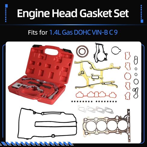 Engine Cylinder Head Gasket Set Fit for Chevy Cruze 1.4L Gas DOHC VIN-B C 9 2011-2015, HS54898 HS26540PT-1 Head Gasket Kit with Turbo Engine Timing Tool Kit/Camshaft Holding Locking Tool Set in Kuwait